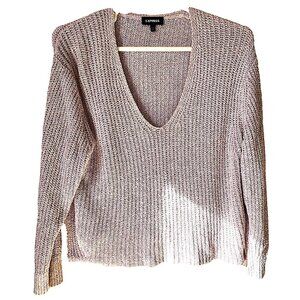 Pink Knit Sweater by Express - Size Small